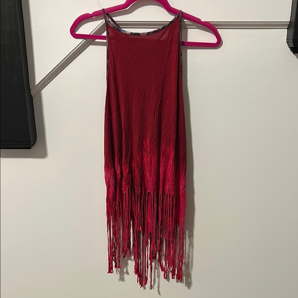 Tie-dye Fringe Festival Top